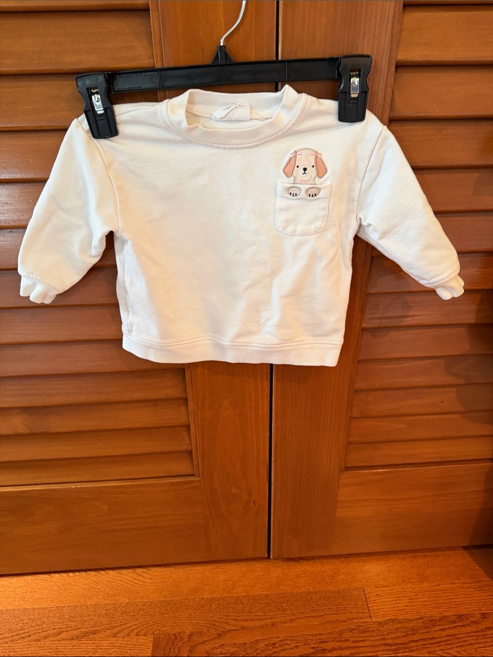 Angel Dear Cream Pullover with Puppy Pocket